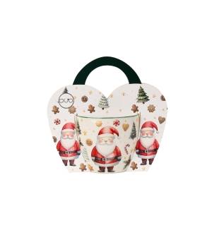 Kubek DUO 460 ml w koszyczku Santa Claus
