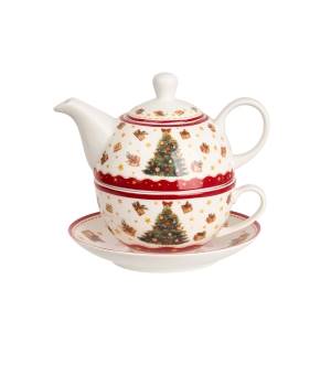 Filiżanka DUO z dzbankiem i spodkiem Christmas Tree 3