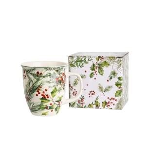 Kubek DUO 650ml Christmas Leaves