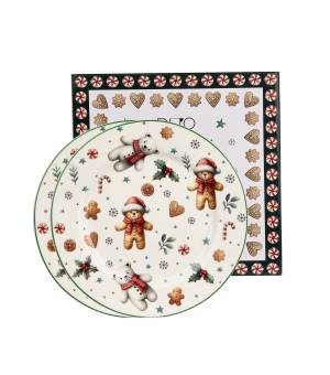 Talerz deserowy 2 szt fi 19cm Christmas Cuties