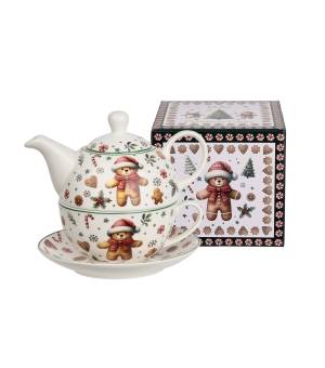 Filiżanka DUO z dzbankiem i spodkiem Christmas Cuties