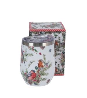 Kubek termiczny Duo 330ml Christmas Birds 1