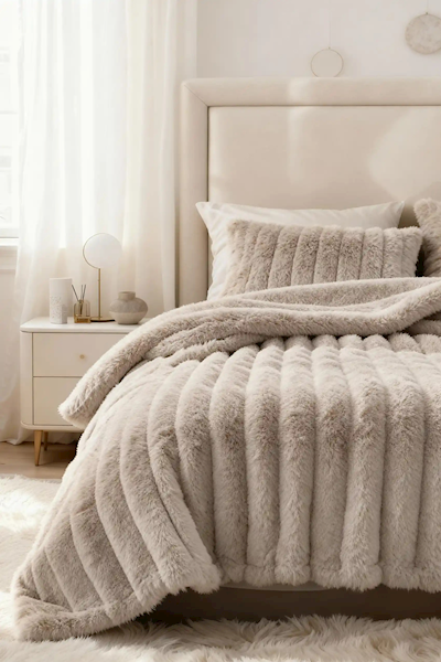 Koc Bunny 200x220 Taupe