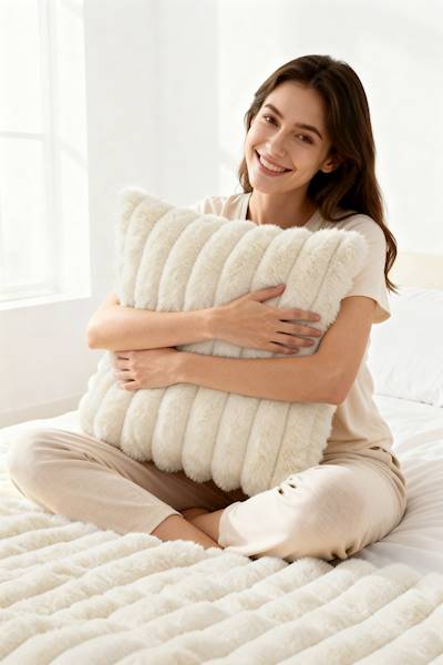 Poszewka Bunny 45x45 Krem