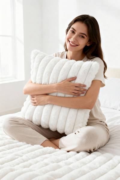 Poszewka Bunny 45x45 Biała