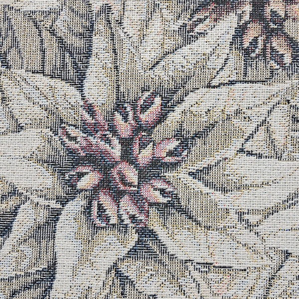 Obrus Gobelin BN Ponsetia srebrna 47x140