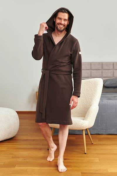 Szlafrok Męski Dr nap SMW.7332 brownie L