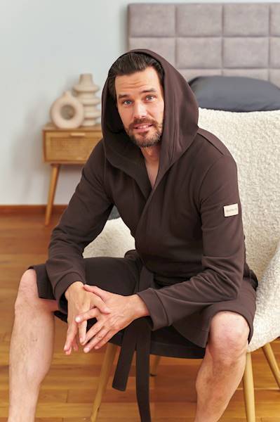 Szlafrok Męski Dr nap SMW.7332 brownie L