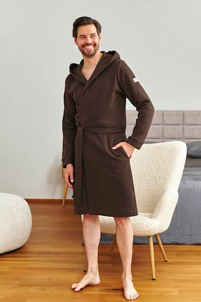 Szlafrok Męski Dr nap SMW.7332 brownie XXL