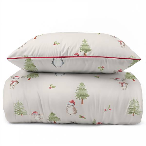 Pościel Martuli Perkal 220x200 Pingwiny