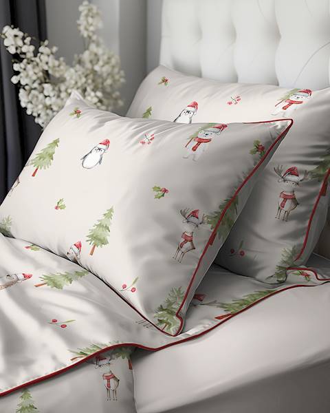 Poszewka Martuli Perkal 50x60 Pingwiny