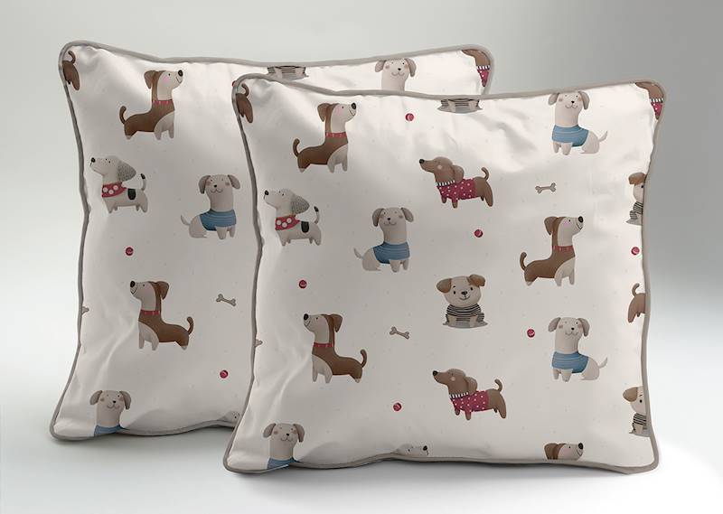 Poszewka Martuli Perkal 50x60 Psia kraina czerwona