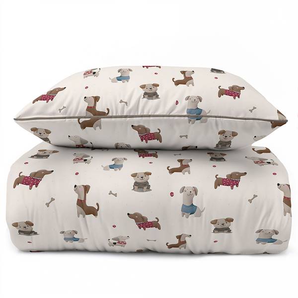 Poszewka Martuli Perkal 50x60 Psia kraina czerwona