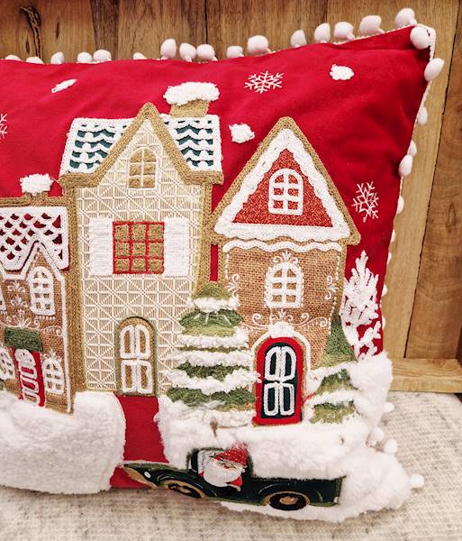 Poszewka świąteczna 40x40 956 czerwień