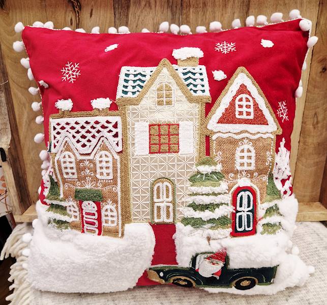 Poszewka świąteczna 40x40 956 czerwień