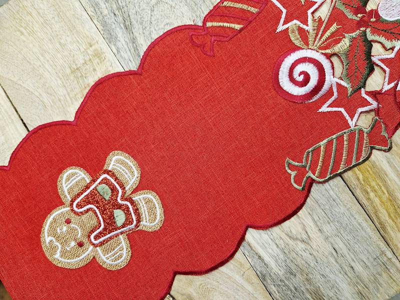 Bieżnik świąteczny 948 20x160 czerwony