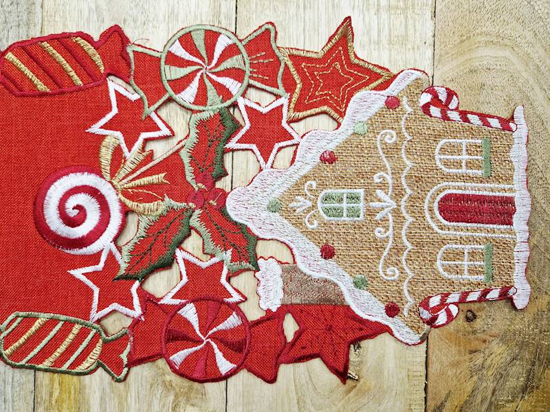 Bieżnik świąteczny 948 20x160 czerwony