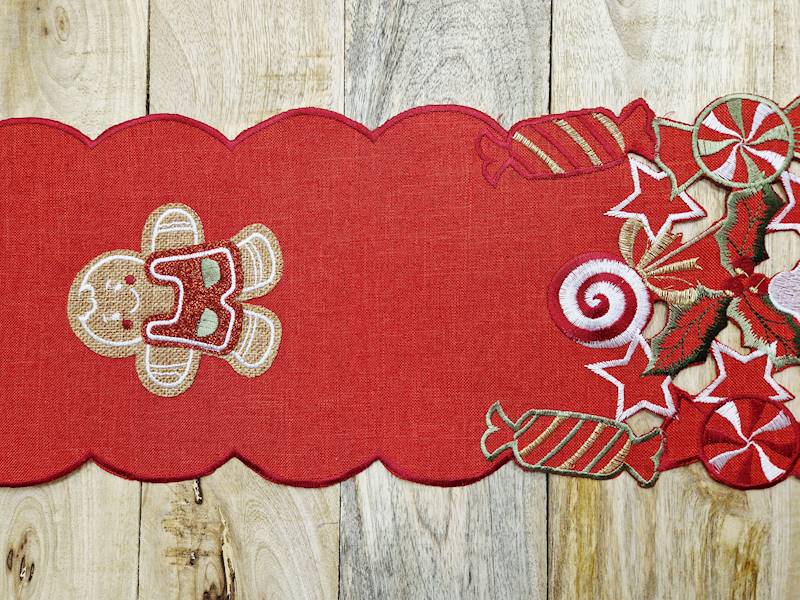 Bieżnik świąteczny 948 20x160 czerwony