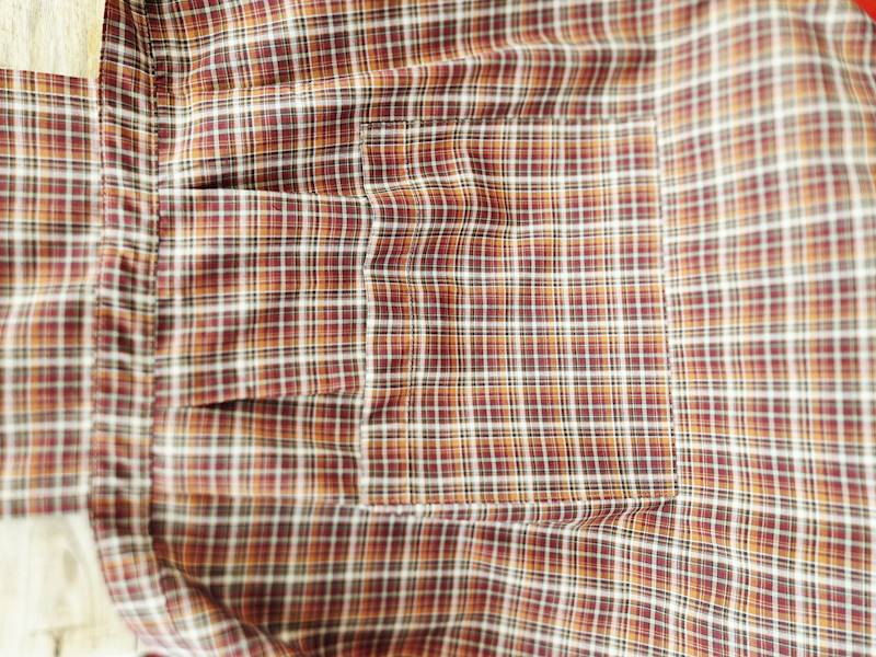 Fartuch Martuli 62 ORZECH krata bordo 