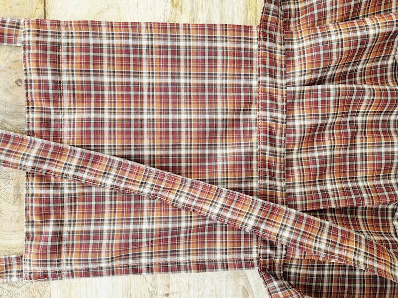 Fartuch Martuli 62 ORZECH krata bordo 