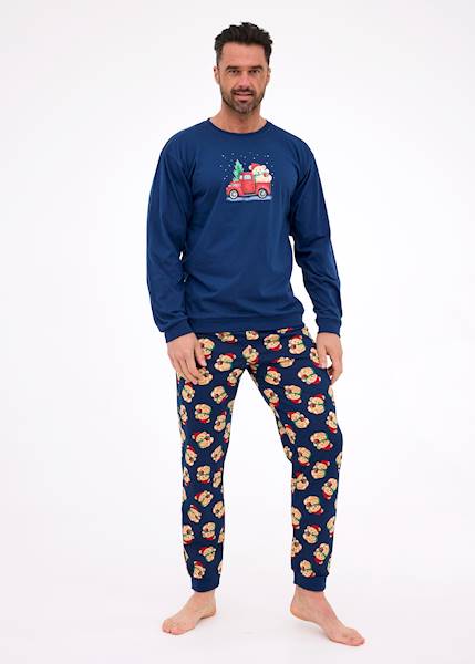 Piżama Cornette Męska Teddy 2 granat S