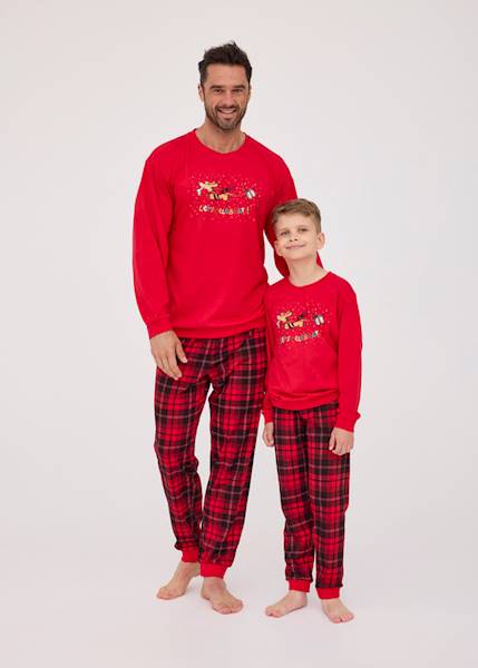 Piżama Cornette Boy Celebrate czerwony 152 d