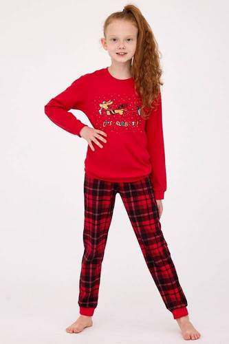 Piżama Cornette Girl Celebrate czerwony 128 d