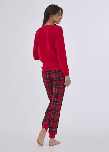 Piżama Cornette Damska Celebrate czerwony L