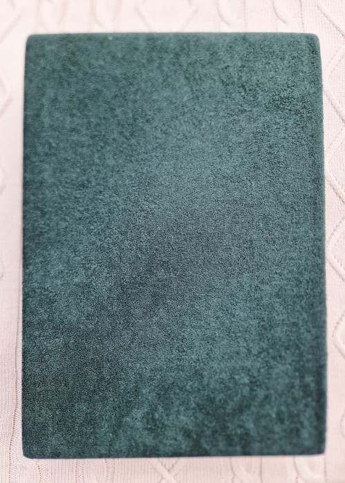 Prześcieradło Martuli Frotte BEZ GUMKI 180x200 24 butelkowa zieleń