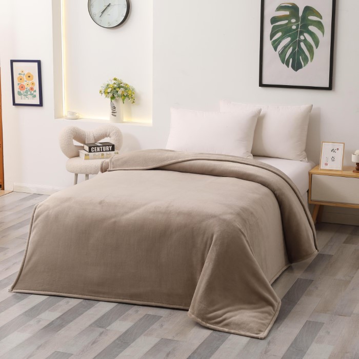 Koc - narzuta Merino 160x210+2x70x160 mocca