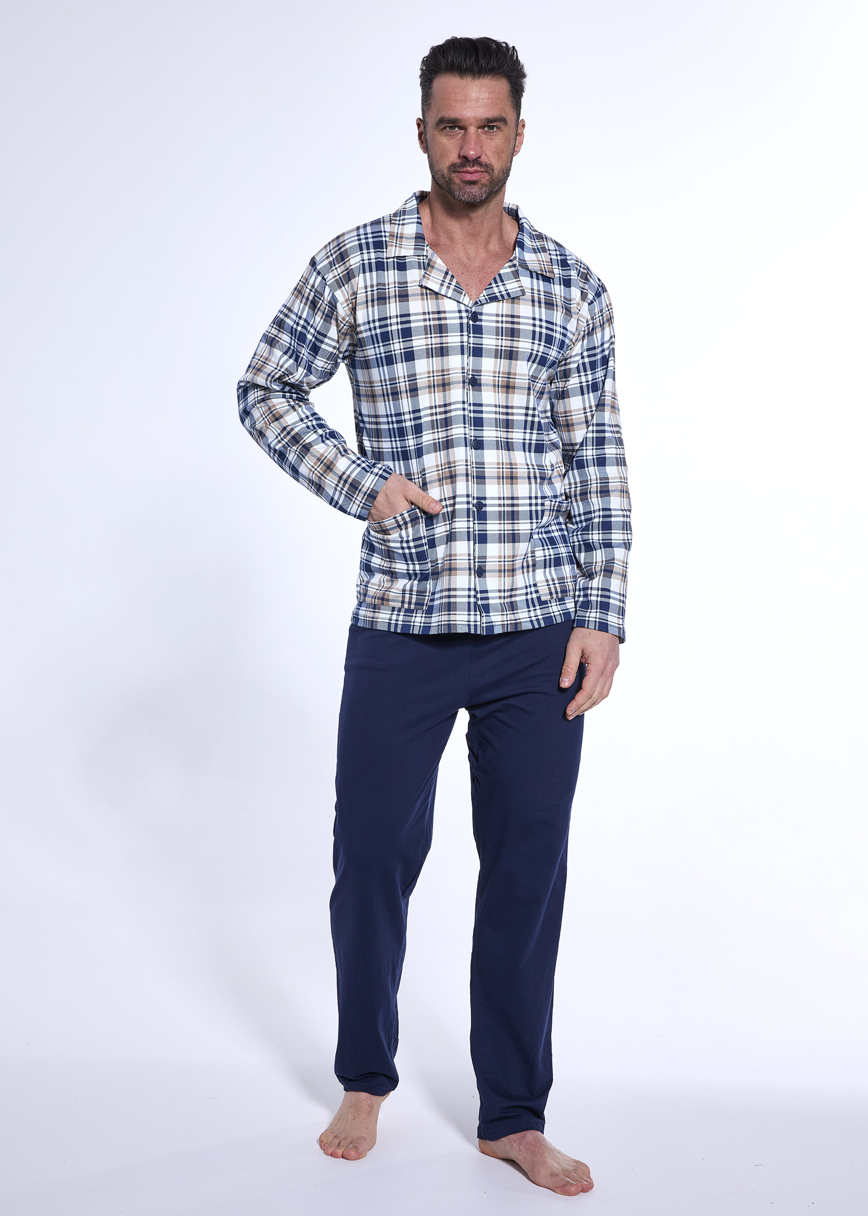 Piżama Cornette męska rozpinana 114/77 XXXL