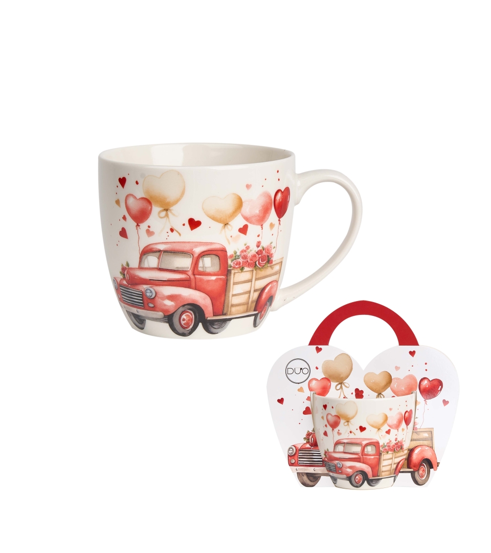 Kubek DUO 460 ml w koszyczku SAMOCHÓD