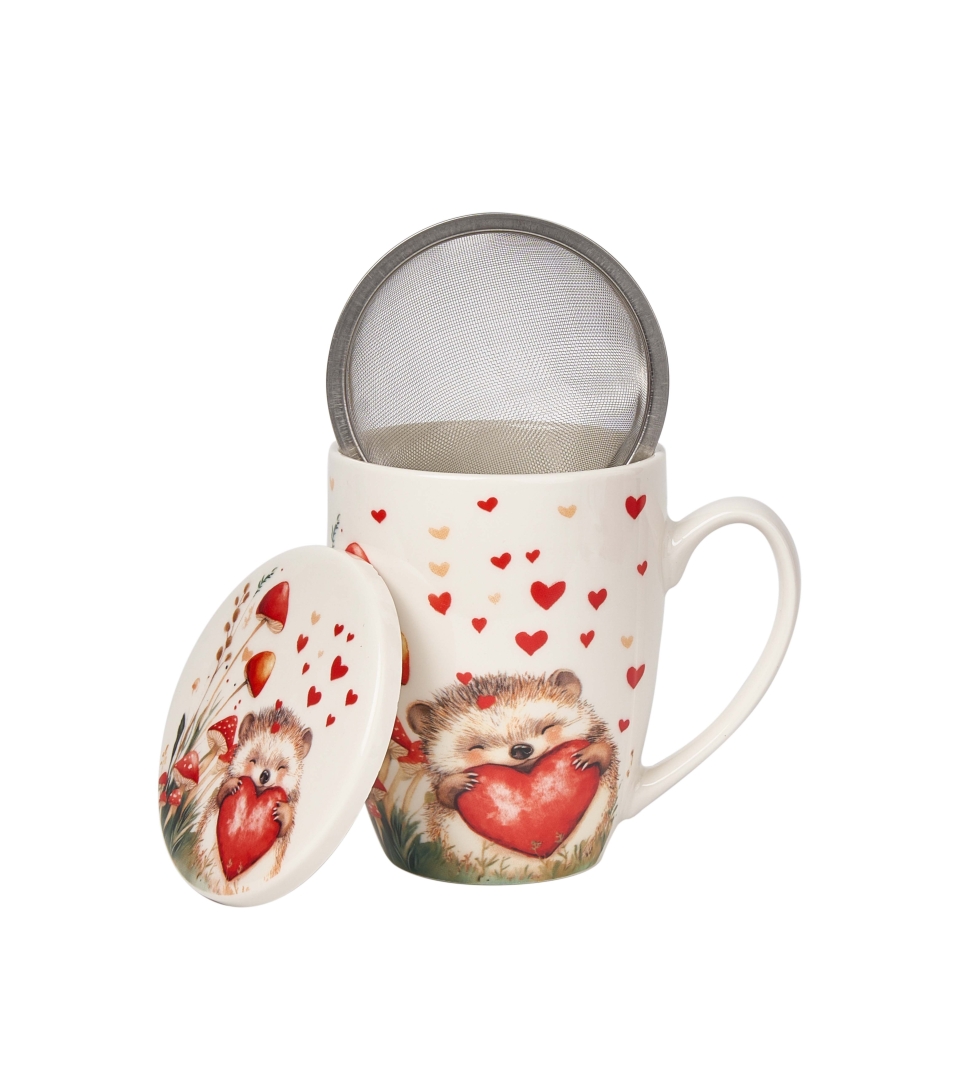 Kubek DUO 360ml z zaparzaczem JEŻ