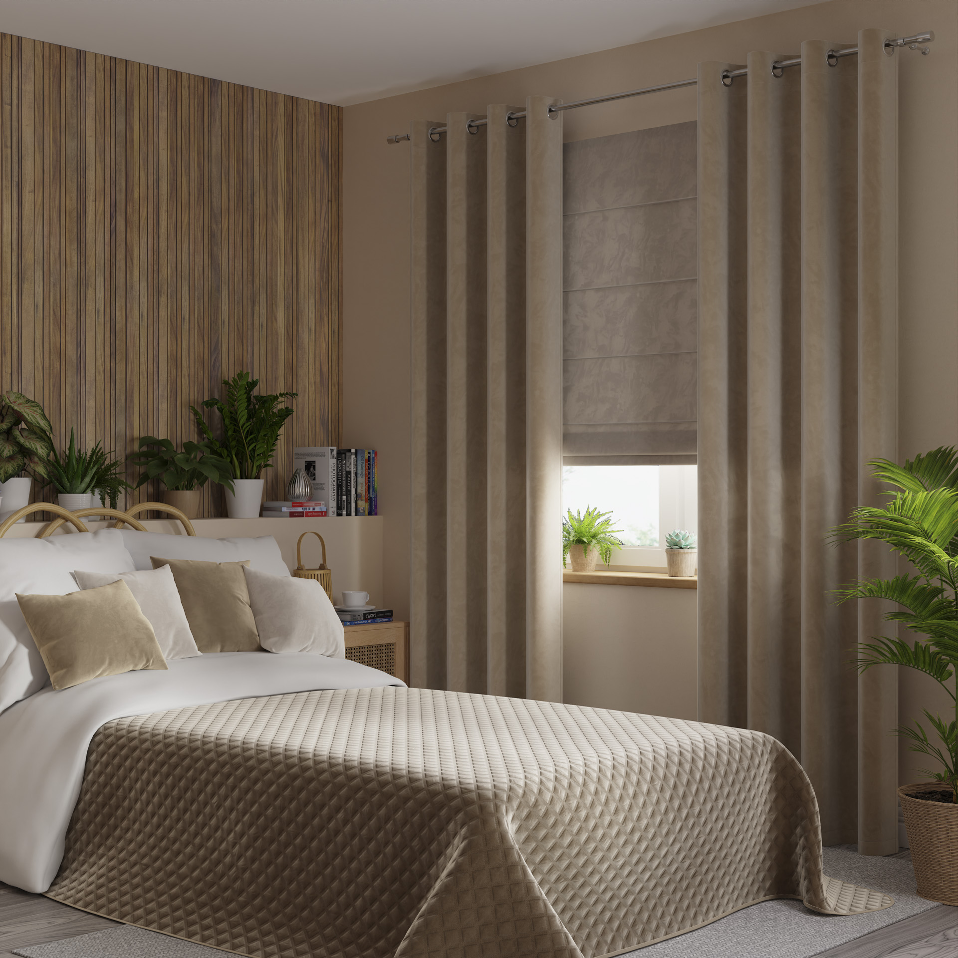 Narzuta Velvi 220x240 ciemny beżowy 