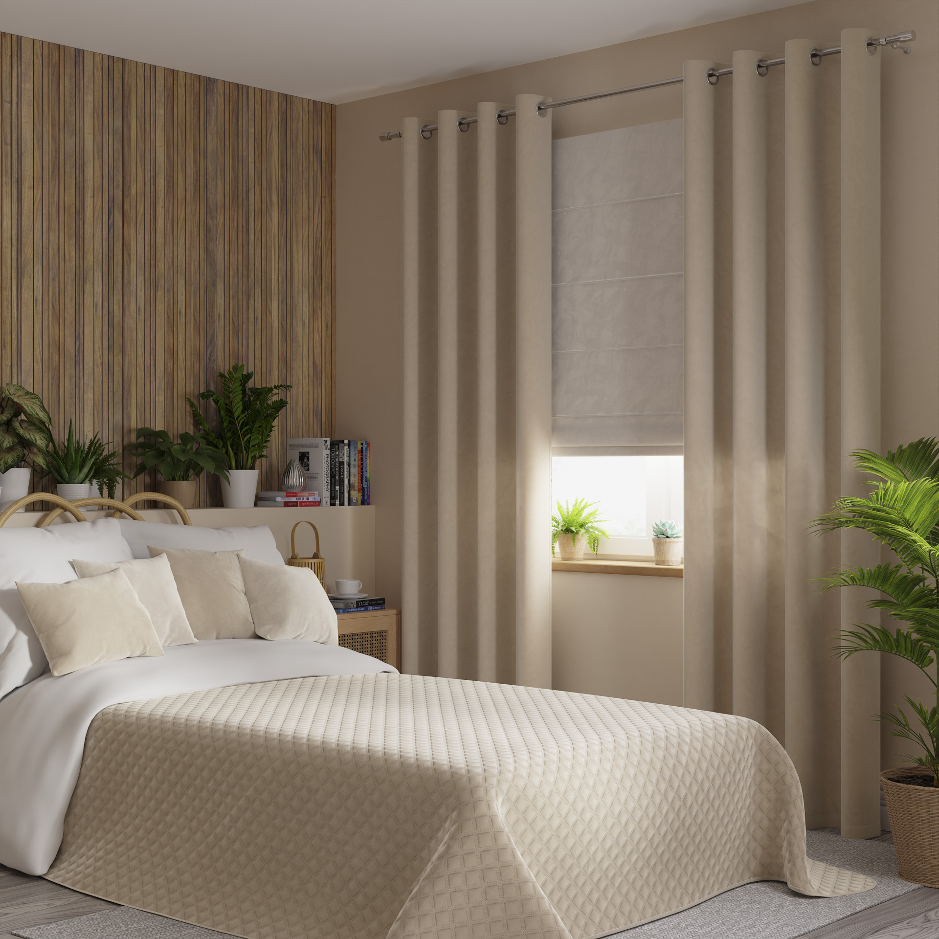 Narzuta Velvi 220x240 jasny beżowy