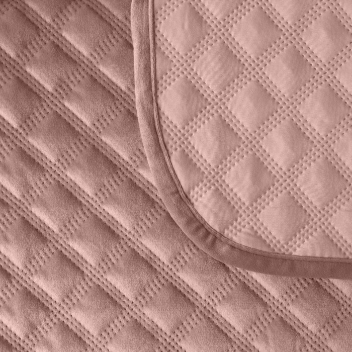 Narzuta Velvi 170x210 ciemny pudrowy różowy