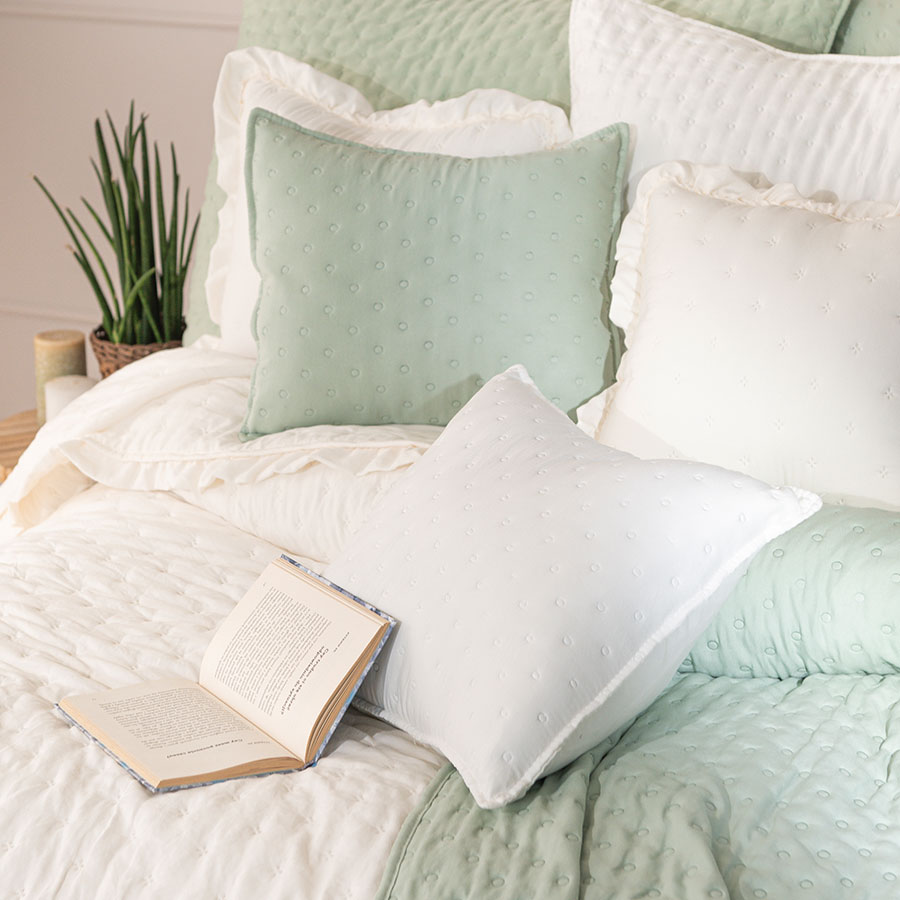 Narzuta Werona z falbanką 170x210 ecru