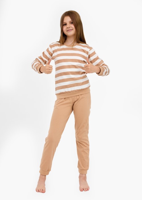 Piżama Cornette girl Molly 2 beż 140 d
