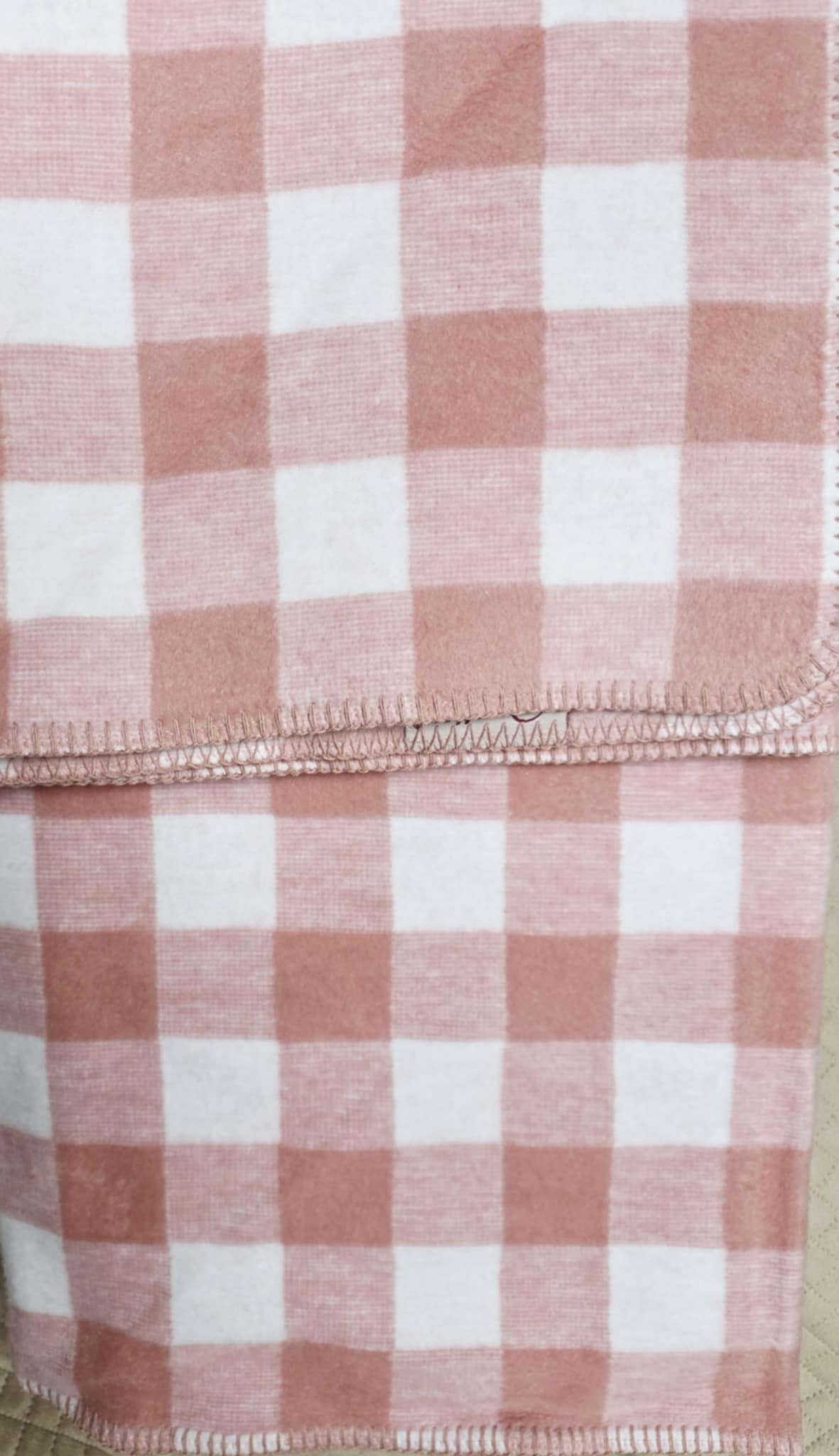 Koc bawełniany Cotton 150x200 Różowa krata 