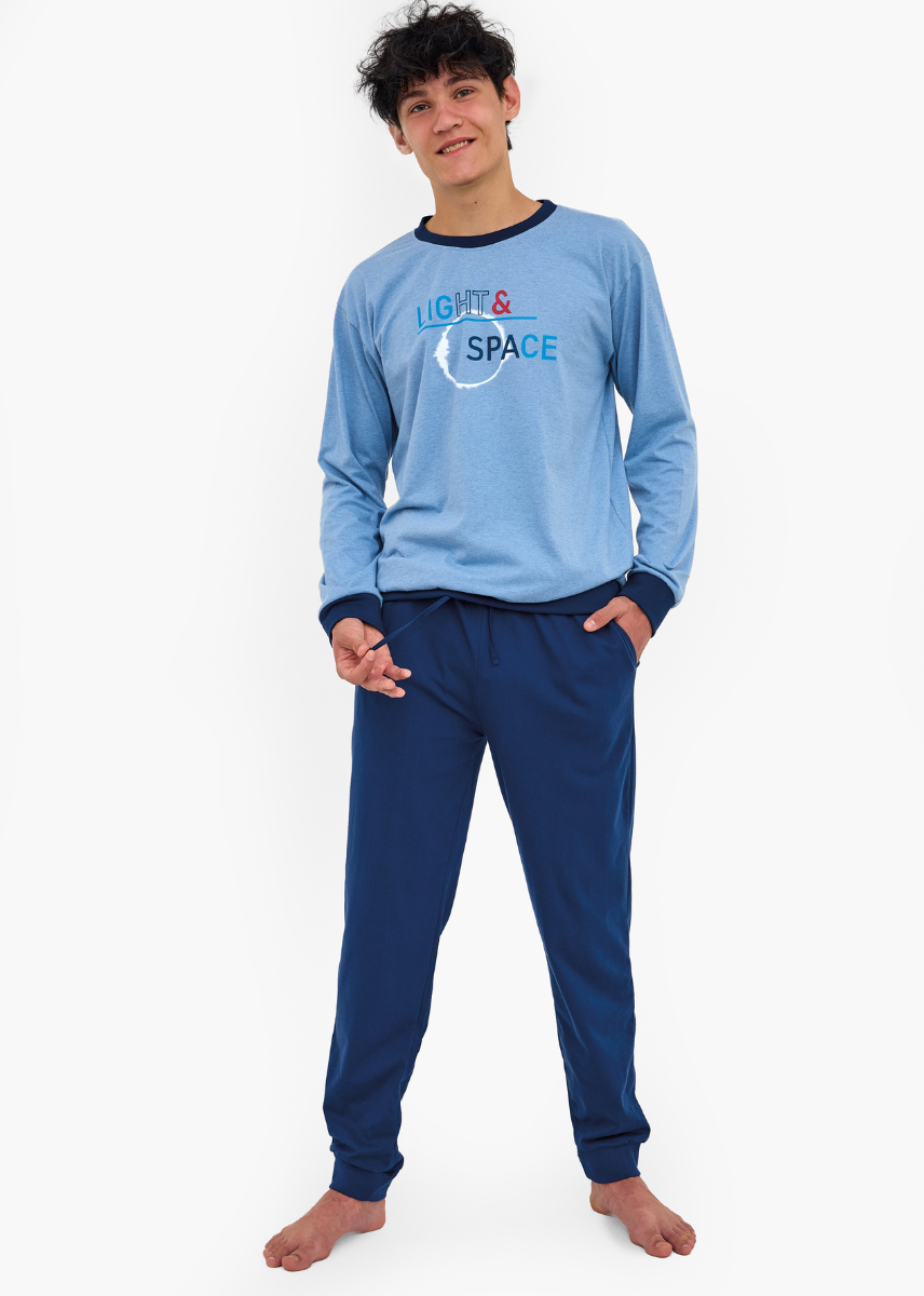 Piżama Cornette YOUNG Light niebieski 