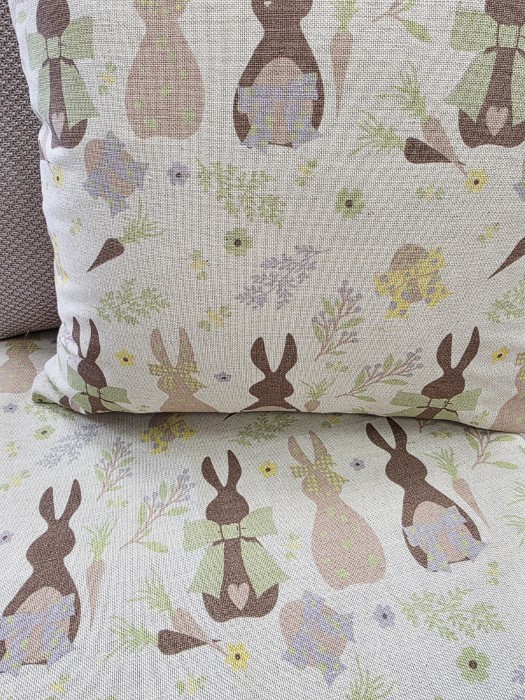 Bieżnik Martuli Zajączki Len 85x85