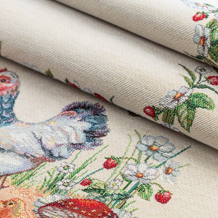 Bieżnik Eurofirany Gobelin 1287 Kury 45x140