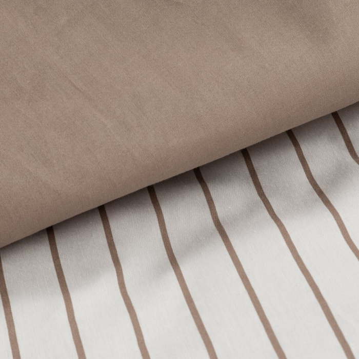 Pościel Eurofirany Classic Satin 220x200 Raya biało - beżowa