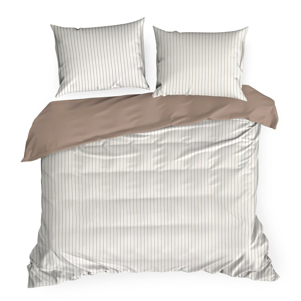 Pościel Eurofirany Classic Satin 220x200 Raya biało - beżowa