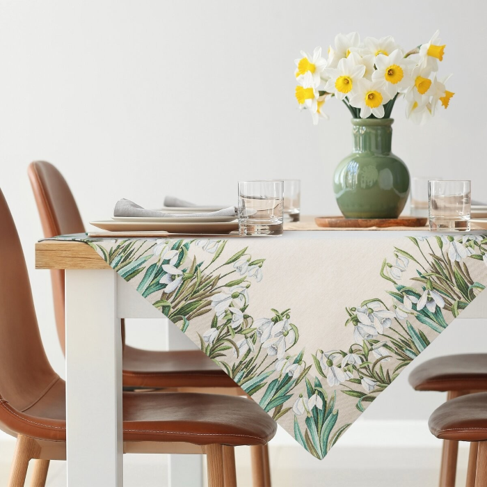 Bieżnik Eurofirany Gobelin 1300 Przebiśnieg 100x100