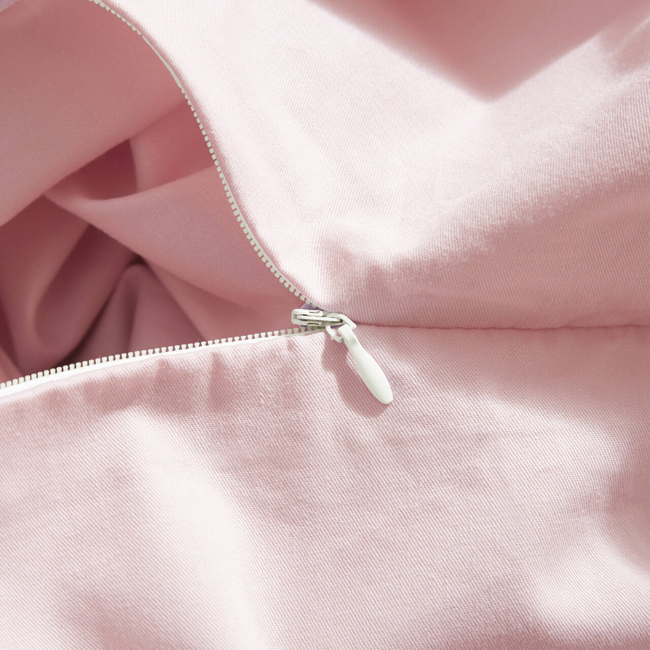 Pościel satyna bawełniana gładka 160x200 pudrowa