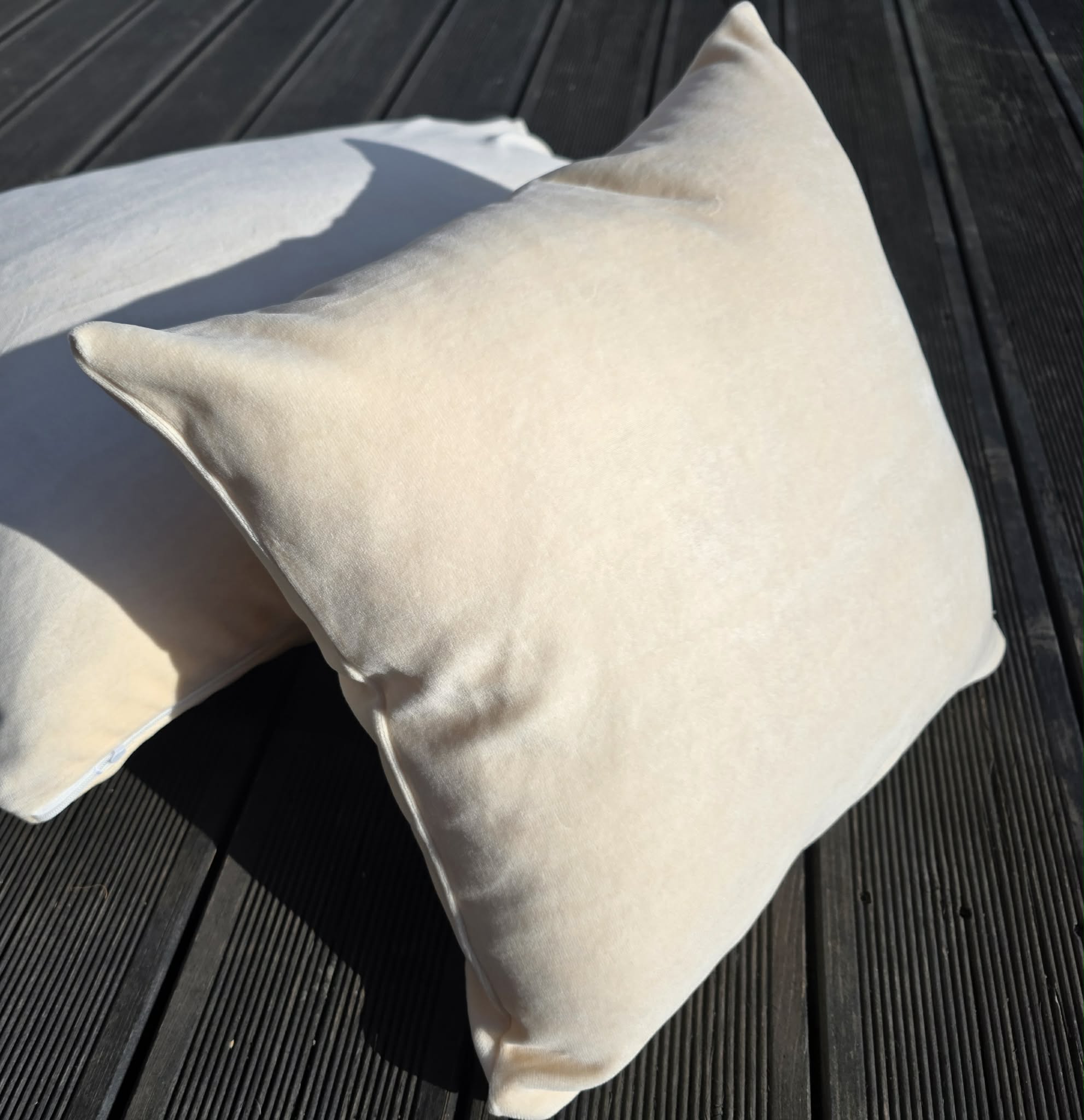 Poszewka Martuli 40x40 TULISIE welur jasny krem