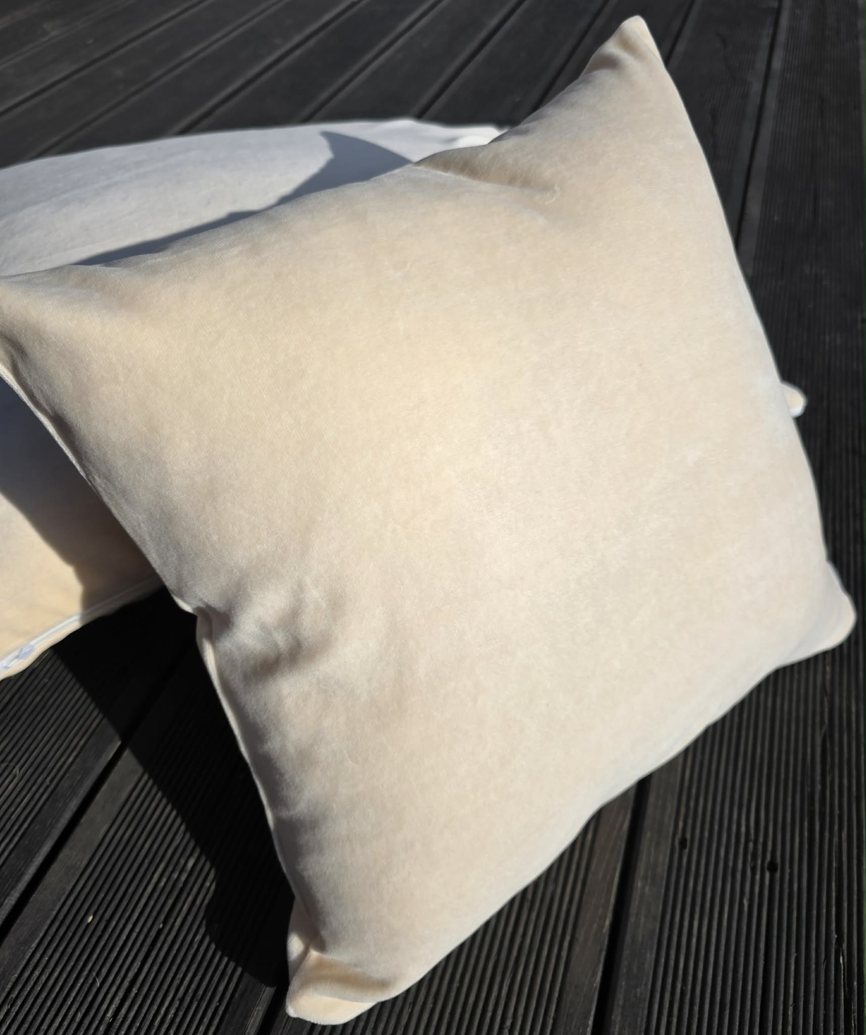 Poszewka Martuli 50x60 TULISIE welur jasny krem