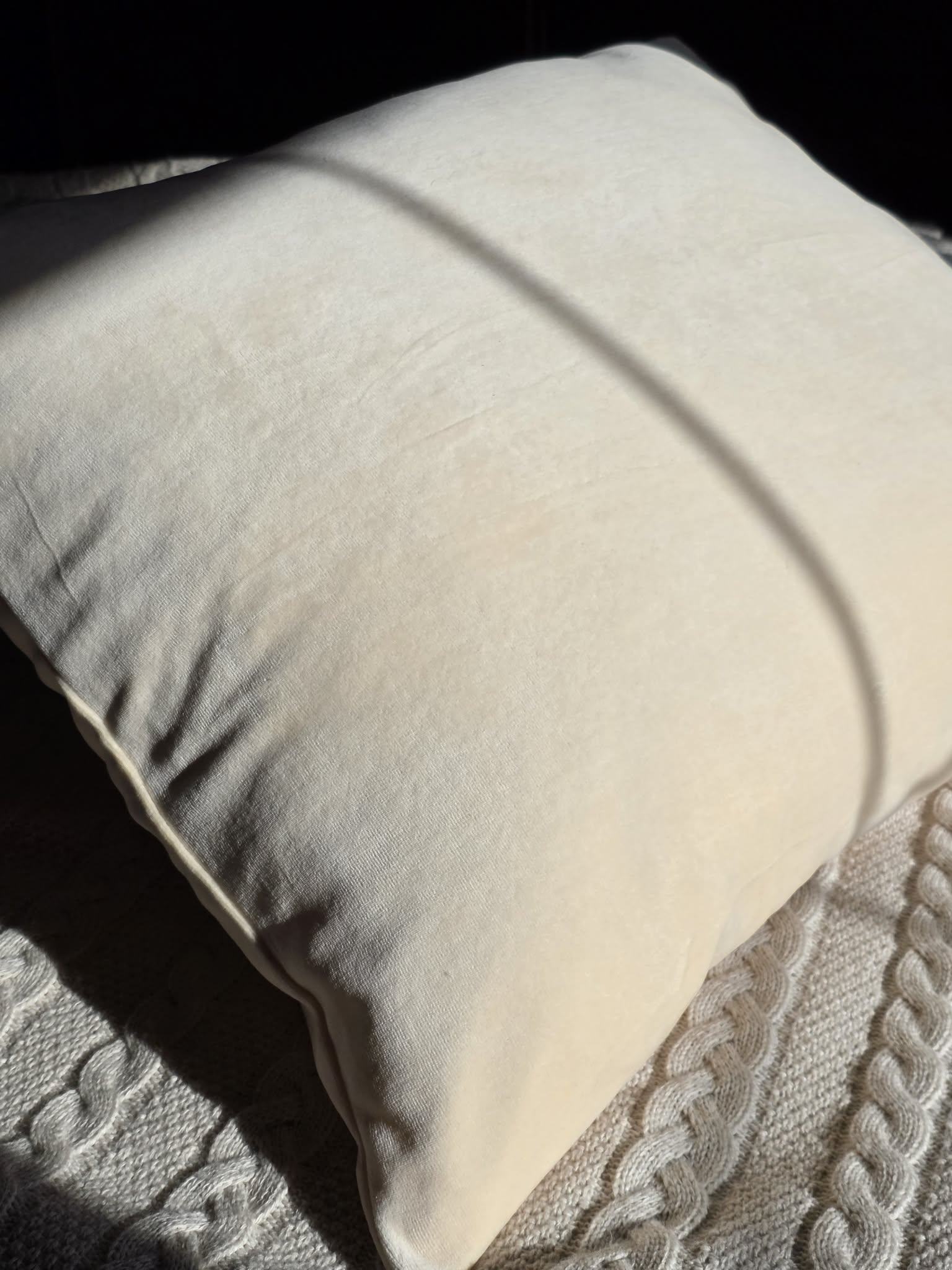 Poszewka Martuli 50x60 TULISIE welur jasny krem