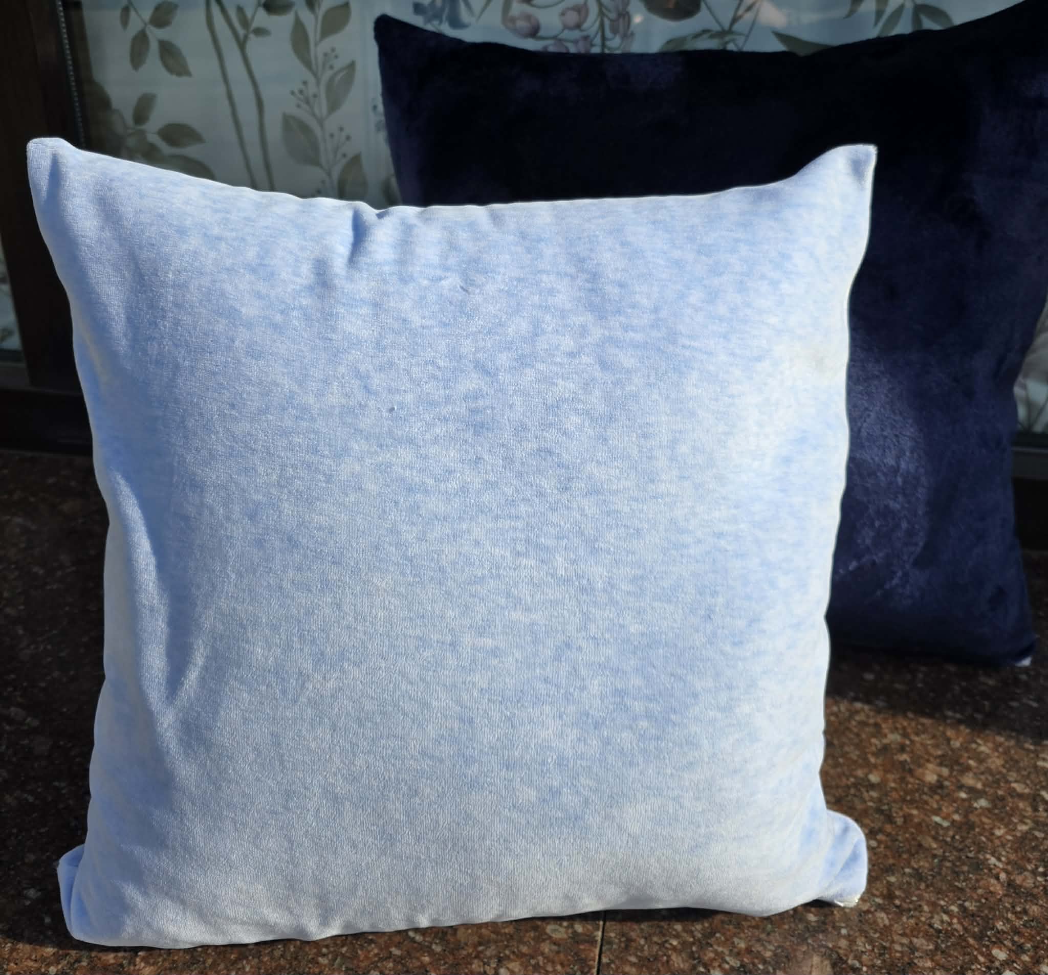 Poszewka Martuli 40x40 TULISIE welur melanż błękit